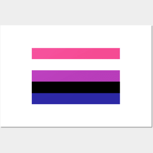 Genderfluid Pride Flag Posters and Art